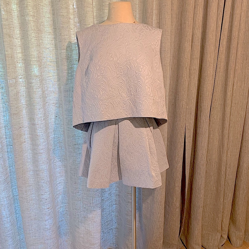 TILDON 2 piece set skirt and top grey color size medium with pockets